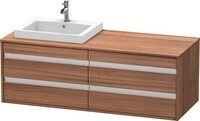 Duravit Ketho Konsolenwaschtischunterbau wandh&auml;ngend Nussbaum Matt 1400x550x496 mm -