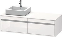 Duravit Ketho Konsolenwaschtischunterbau wandh&auml;ngend Wei&szlig; Hochglanz 1400x550x426 mm