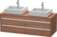 Duravit Ketho Konsolenwaschtischunterbau wandh&auml;ngend Nussbaum Matt 1400x550x496 mm -