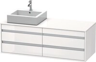 Duravit Ketho Konsolenwaschtischunterbau wandh&auml;ngend Wei&szlig; Hochglanz 1400x550x496 mm