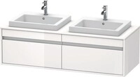 Duravit Ketho Konsolenwaschtischunterbau wandh&auml;ngend Wei&szlig; Hochglanz 1400x550x426 mm