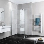 Kermi Walk-In Pasa XP T1L 0750x2000, silber mattglanz, ESG klar, PXT1L075201AK