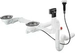 Hansgrohe Automatische Ab- und &Uuml;berlaufgarnitur Doppelbecken Granit D17-11, 43938000