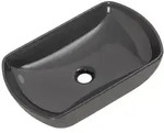 Fackelmann Aufsatzbecken Keramik 50x12,5x31,anthrazit,oval, 84908 84908