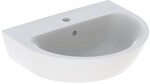 Geberit Renova Waschtisch, 55x45cm mit Hahnloch mittig, m. &Uuml;berlauf, weiss Tect,