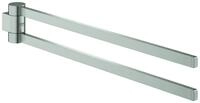 GROHE Handtuchhalter Selection 41063 2-armig schwenkbar supersteel, 41063DC0 41063DC0