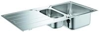 GROHE Edelstahlsp&uuml;le K500 31572_1 mit 1,5 Becken Abtropffl&auml;che 1000x500mm, 31572SD1