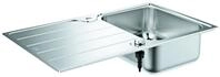 GROHE Edelstahlsp&uuml;le K500 31571_1 mit 1 Becken Abtropffl&auml;che 860x500mm, 31571SD1