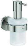 GROHE Seifenspender mit Halter Essentials 40448 supersteel, 40448DC1 40448DC1