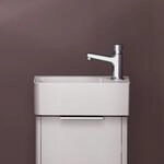 LAUFEN Handwaschbecken VAL, 1 Hahnloch rechts, mit &Uuml;berlauf 340x220 Hahnlochbank