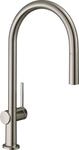 Hansgrohe Sp&uuml;ltischmischer 210 Talis M54 Ausziehauslauf 1jet edelstahl-optik,