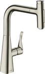 Hansgrohe Sp&uuml;ltischmischer 240 Metris Select M71 Ausziehbrause 2jet edelstahl-optik,