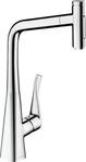 Hansgrohe Sp&uuml;ltischmischer 320 Metris Select M71 Ausziehbrause 2jet chrom, 73820000