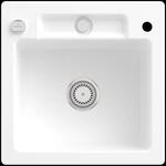 Villeroy & Boch Einbausp&uuml;le Siluet 50 S 510x510mm Exc-Garn. aus TitanCeram Stone