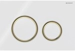 Geberit Bet&auml;tigungsplatte Sigma21, f&uuml;r 2-Mengen-Sp&uuml;lung Messing, weiss, 115652SI1