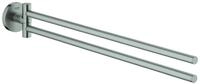GROHE Handtuchhalter Essentials 40371 2-armig schwenkbar 450mm supersteel, 40371DC1