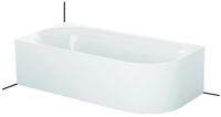 Bette Lux Oval IV Silhouette 3426 CERVS, 185x85x45 cm freistehend wei&szlig;,