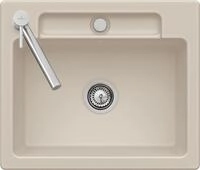 Villeroy & Boch Einbausp&uuml;le Siluet 60 S 600x510mm Exc-Garn. aus TitanCeram Fossil