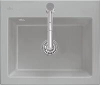 Villeroy & Boch Einbausp&uuml;le Subway 60 S 600x510mm Ablgarn. aus Keramik Almond cplus,