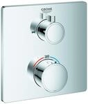 GROHE THM-Wannenbatterie Grohtherm 24080 2 Abg. FMS f&uuml;r Rap. SmartBox eckig chrom,