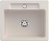 Villeroy & Boch Einbausp&uuml;le Siluet 60 S 600x510mm Ablgarn. aus TitanCeram Crema