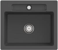 Villeroy & Boch Einbausp&uuml;le Siluet 60 S 600x510mm Ablgarn. aus TitanCeram Graphite