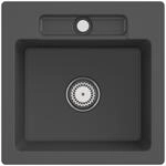 Villeroy & Boch Einbausp&uuml;le Siluet 50 S 510x510mm Ablgarn. aus TitanCeram Graphite