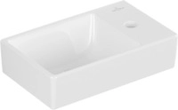 Villeroy & Boch Handwaschbecken Avento 360x220mm re-eckig BP li 1HL. o. &Uuml;L. Wei&szlig;