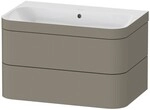 Duravit Happy D.2 Plus c-bonded Set wandh&auml;ngend Stein Grau Seidenmatt...