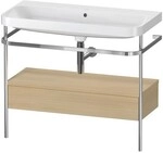 Duravit Happy D.2 Plus c-shaped Set mit Metallkonsole und Schubkasten Mediterrane