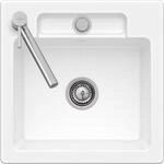 Villeroy & Boch Einbausp&uuml;le Siluet 50 S flat 470x470mm Ablgarn. aus TitanCeram