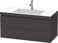 Duravit L-Cube c-bonded Set wandh&auml;ngend Graphit Supermatt 1000x480x500 mm -