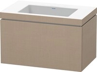 Duravit L-Cube c-bonded Set wandh&auml;ngend Leinen Matt 800x480x500 mm -...