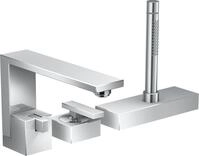 Hansgrohe 3-Loch Wannenmischer Axor Edge F-Set Diamantschliff chrom