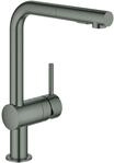 GROHE EH-Sp&uuml;ltischbatterie Minta 30274 L-Ausl. azb. Sp&uuml;lbr. hard graphite geb.,