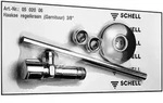 Schell Eckventil-Set COMFORT 3/8"chrom m.Kupferrohr m.2 Verschr.m.ASAG KIWA 050200699