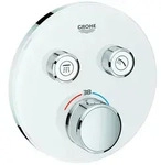 GROHE THM Grohtherm SmartControl 29151 rund FMS 2 Absperrventile moon white, 29151LS0