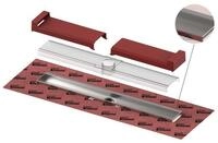 Tece drainline-Evo Rinne mit WFA, 1200 mm befestigte Seal System Dichtmanschette,