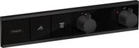 Hansgrohe Thermostat Unterputz RainSelect Fertigset 2 Verbraucher mattschwarz,