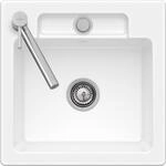 Villeroy & Boch Einbausp&uuml;le Siluet 50 S 510x510mm Ablgarn. aus TitanCeram, 334501AM