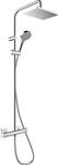 Hansgrohe Showerpipe 230 1jet Vernis Shape EcoSmart chrom mit Brausethermostat,