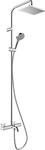 Hansgrohe Showerpipe 230 1jet Vernis Shape EcoSmart chrom mit Wannenthermostat,