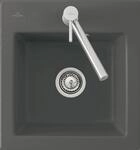 Villeroy & Boch Einbausp&uuml;le Subway 45 XS 475x510mm Ablgarn. aus Keramik Almond