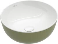 Villeroy & Boch Artis Aufsatzwaschbecken, 430 x 430 x 150 mm, Sage Green, ohne