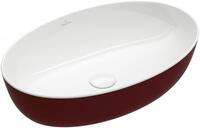 Villeroy & Boch Artis Aufsatzwaschbecken, 610 x 410 x 150 mm, Bordeaux, ohne