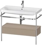 Duravit Happy D.2 Plus c-shaped Set mit Metallkonsole und Schubkasten Leinen...