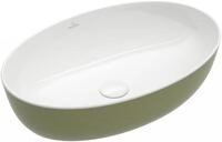 Villeroy & Boch Artis Aufsatzwaschbecken, 610 x 410 x 150 mm, Sage Green, ohne