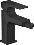 Hansgrohe Bidetmischer Metropol mattschwarz mit Push-Open Ablaufgarnitur, 32520670