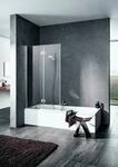 Kermi Faltwand Liga 2PL 1200x1500 BV: 1180-1205, silber mattglanz ESG klar mit