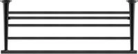 Duravit Starck T Handtuchablage Schwarz Matt 610x232x118 mm - 0099444600 0099444600